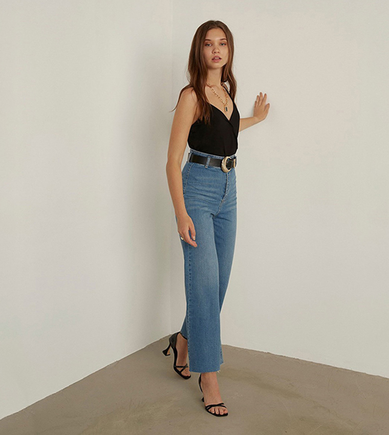 Flared Wide Leg Jeans