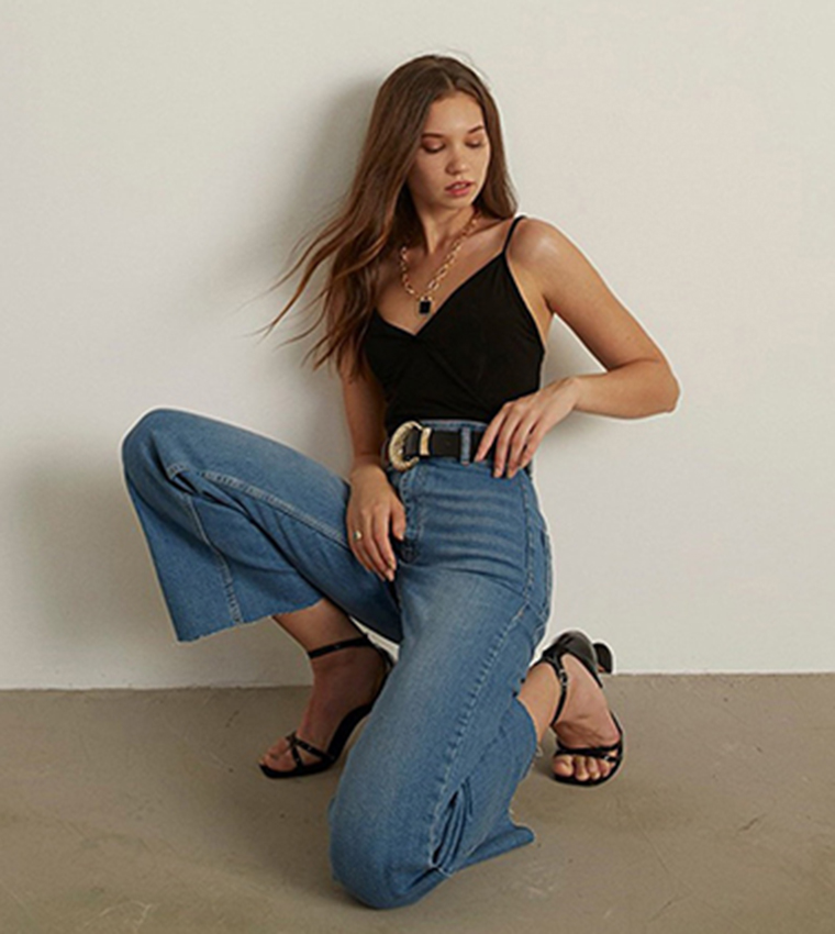 Flared Wide Leg Jeans