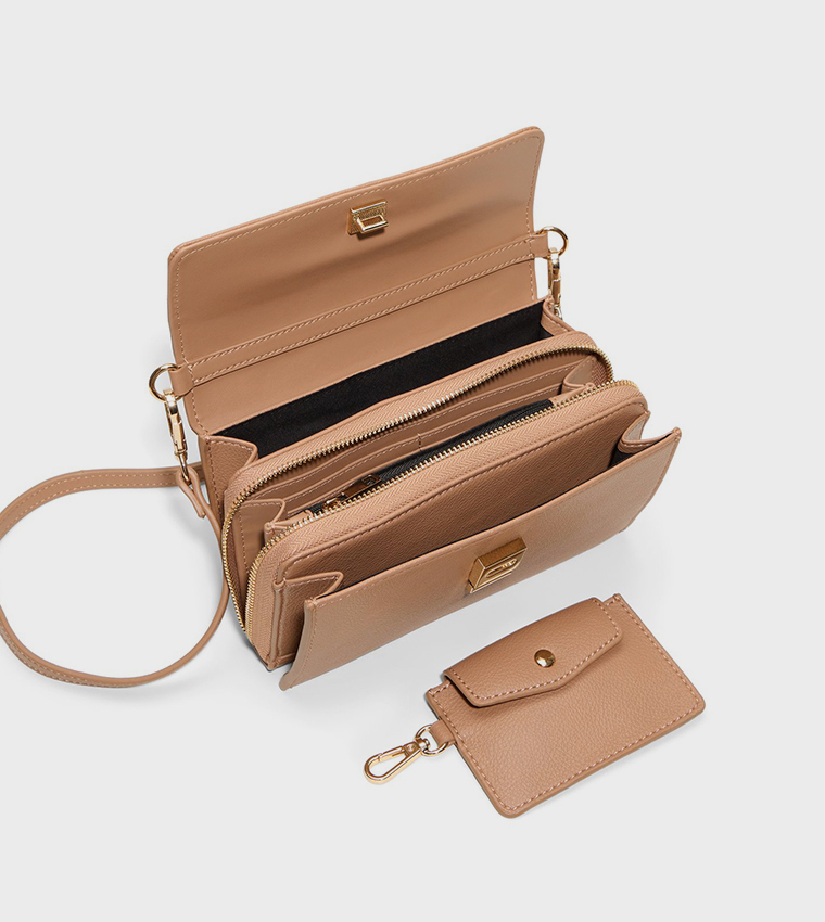 VALABENA Textured Crossbody Bag with Card Holder