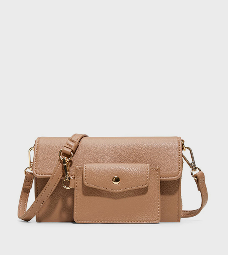 VALABENA Textured Crossbody Bag with Card Holder