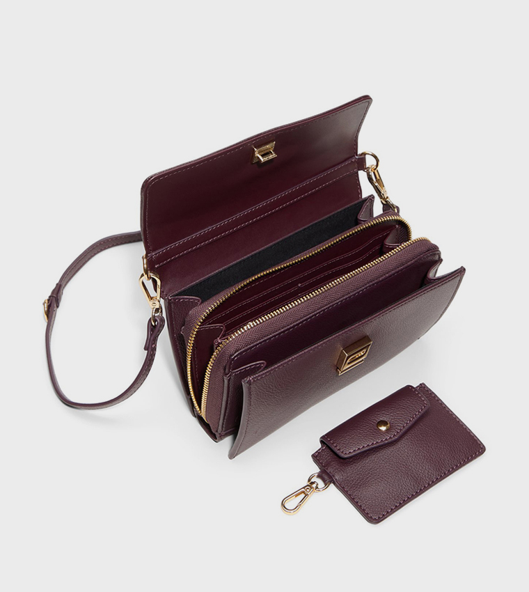 VALABENA Textured Crossbody Bag with Card Holder