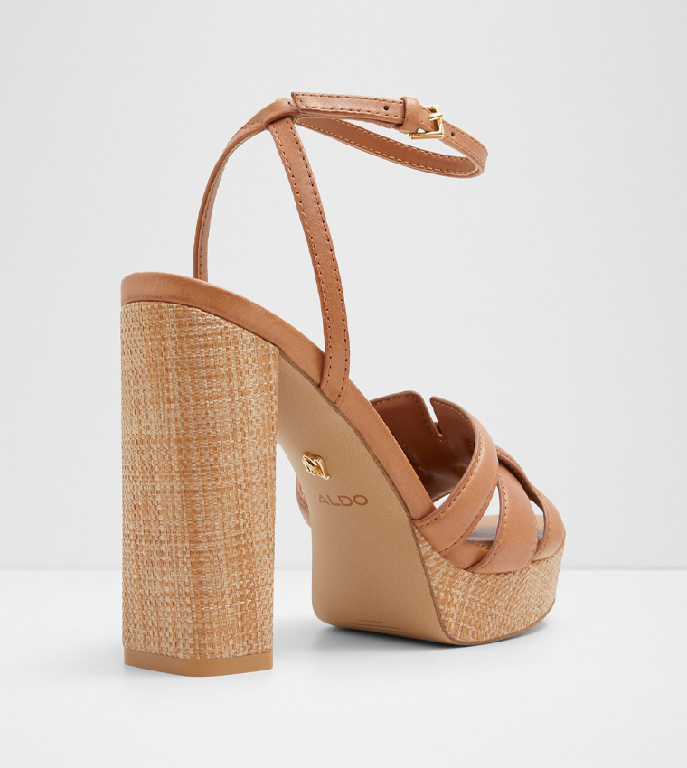 VALABEREL Textured Platform Heel Sandals