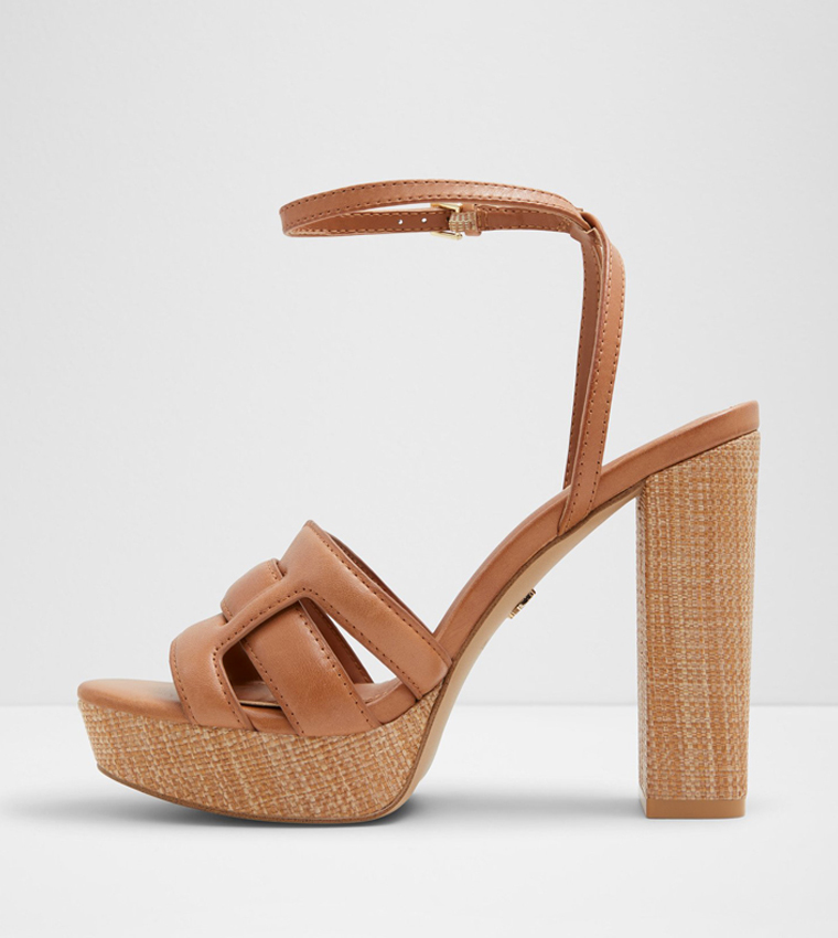 VALABEREL Textured Platform Heel Sandals