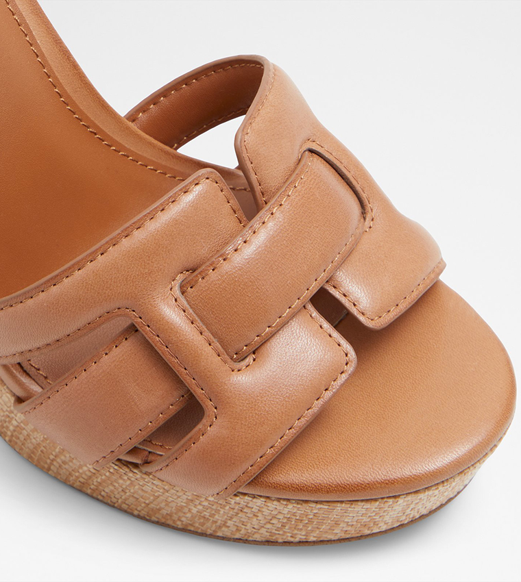 VALABEREL Textured Platform Heel Sandals