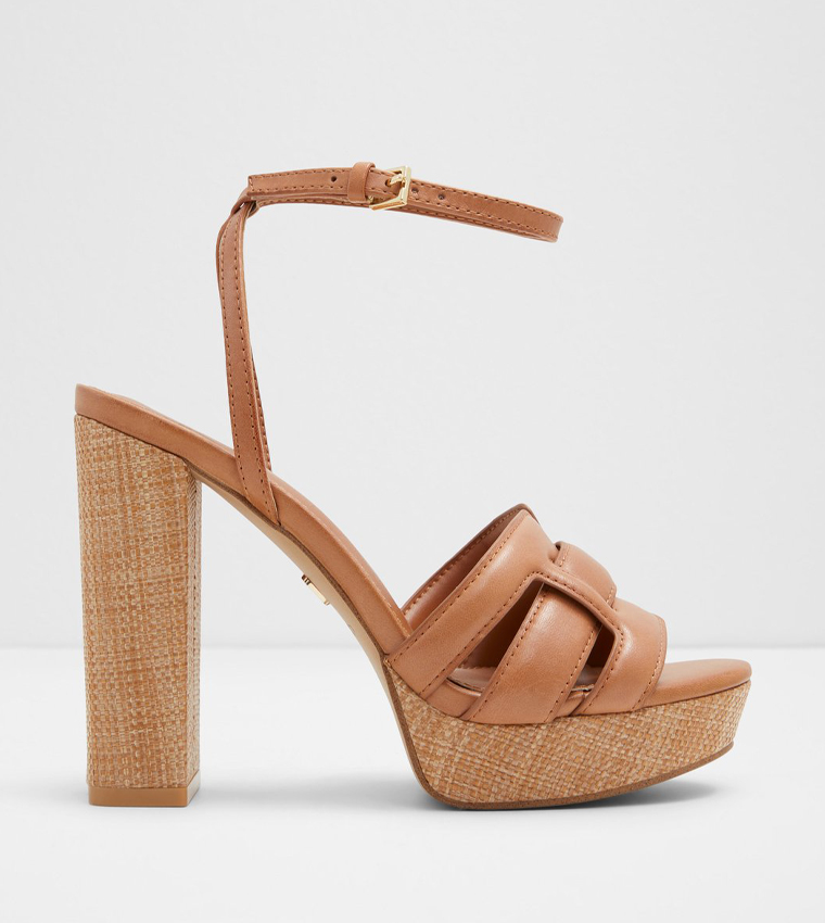 VALABEREL Textured Platform Heel Sandals