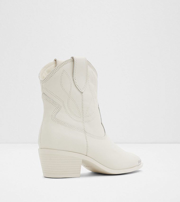 Aldo white ankle boots shop