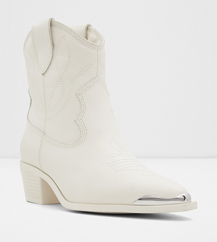 Aldo white cowboy boots 2025