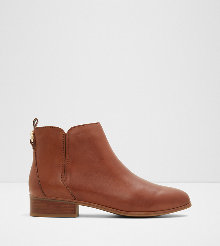 Tan leather ankle boots womens on sale