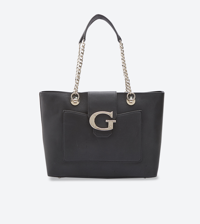 Buy Guess Top Zip Closure Camila Tote Bag Black In Black 6thStreet Oman