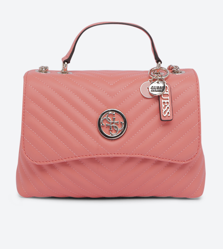 Buy Guess Blakely Top Handle Flap Quilted Detailed Cross Body Bag