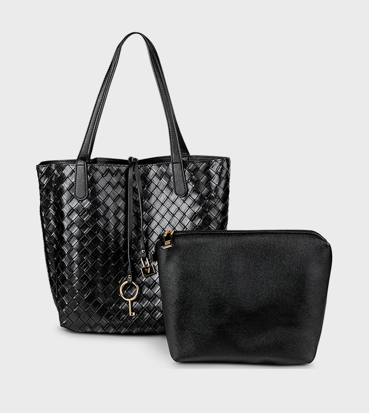 Braided Tote Bag Set