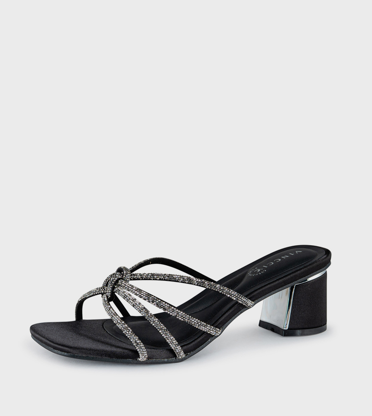 Embellished Strappy Heeled Sandals