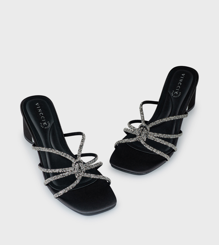 Embellished Strappy Heeled Sandals