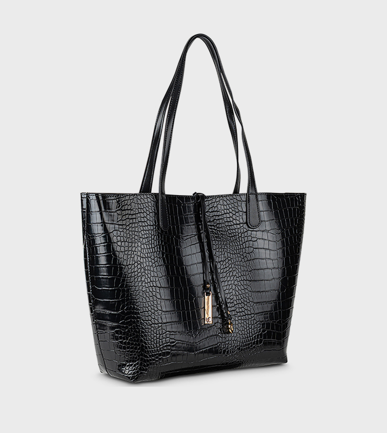 Textured Tote Bag Set