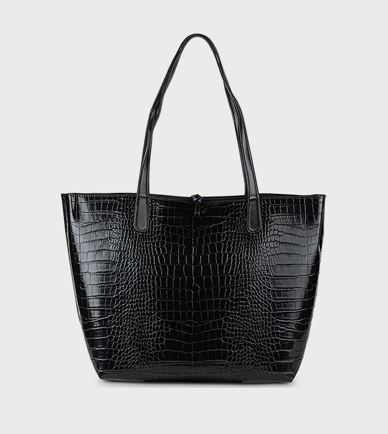 Textured Tote Bag Set