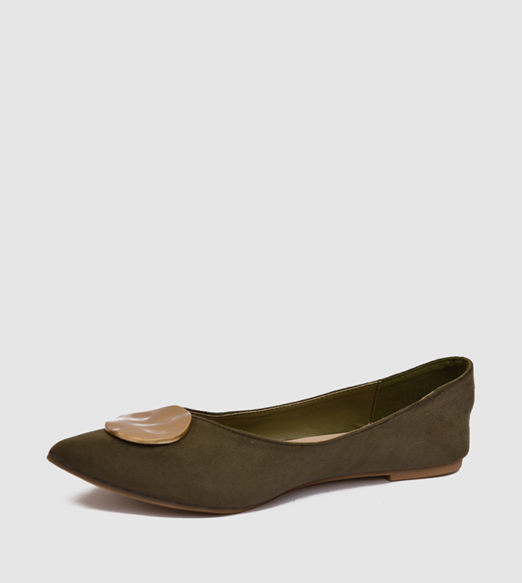 Metal Accent Ballerinas