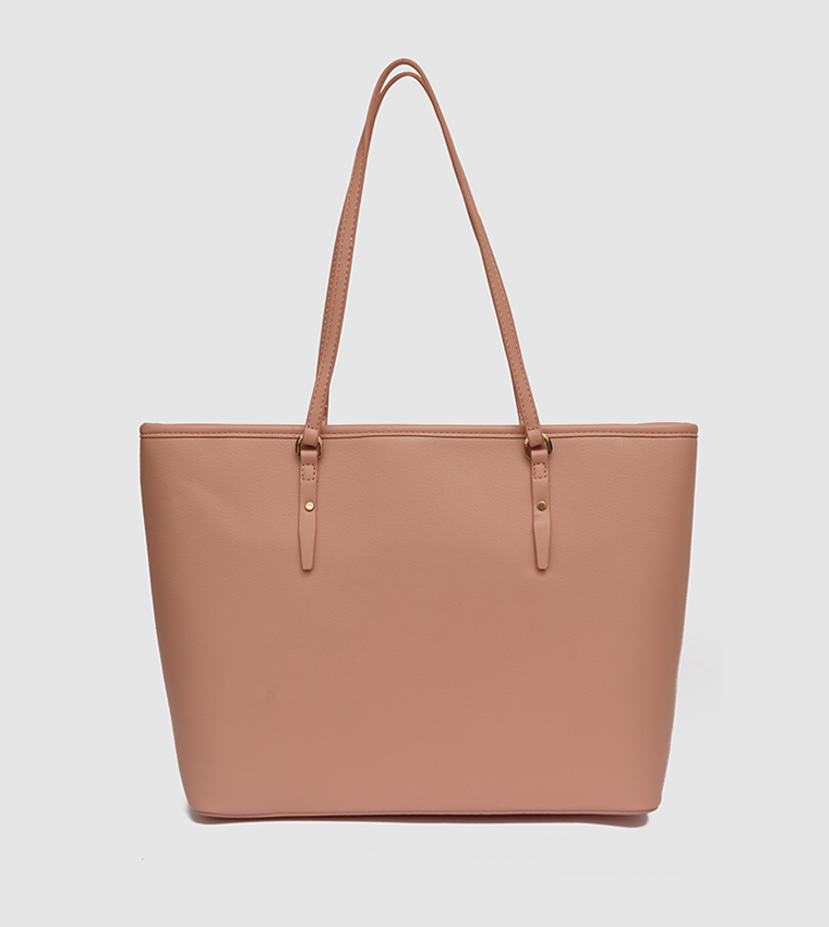 Buy VINCCI Logo Detail Tote Bag In Pink | 6thStreet UAE