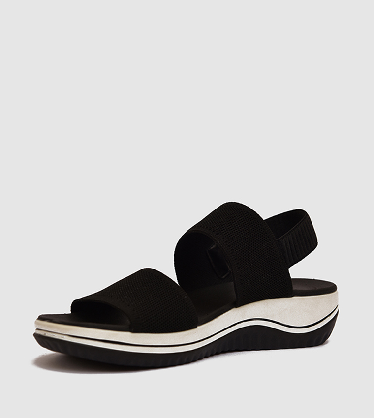 Buy VINCCI Slingback Comfort Sandals In Black | 6thStreet UAE