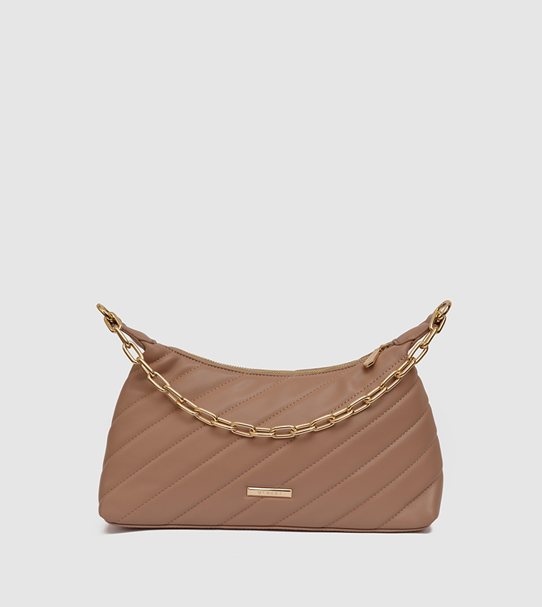 Buy VINCCI Quilted Shoulder Bag In Brown 6thStreet UAE