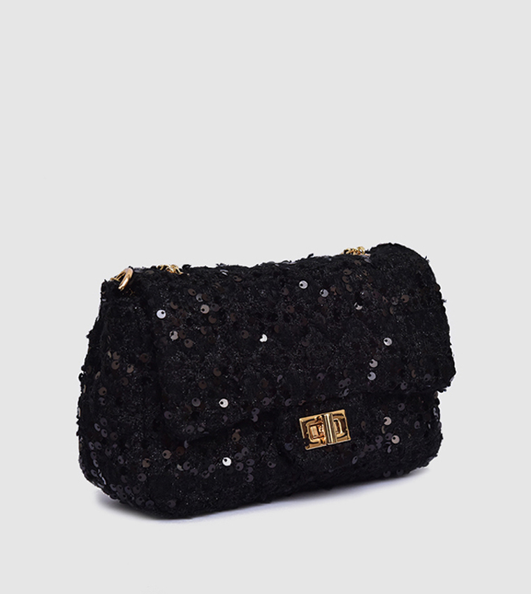 Sequined Convertible Crossbody Bag