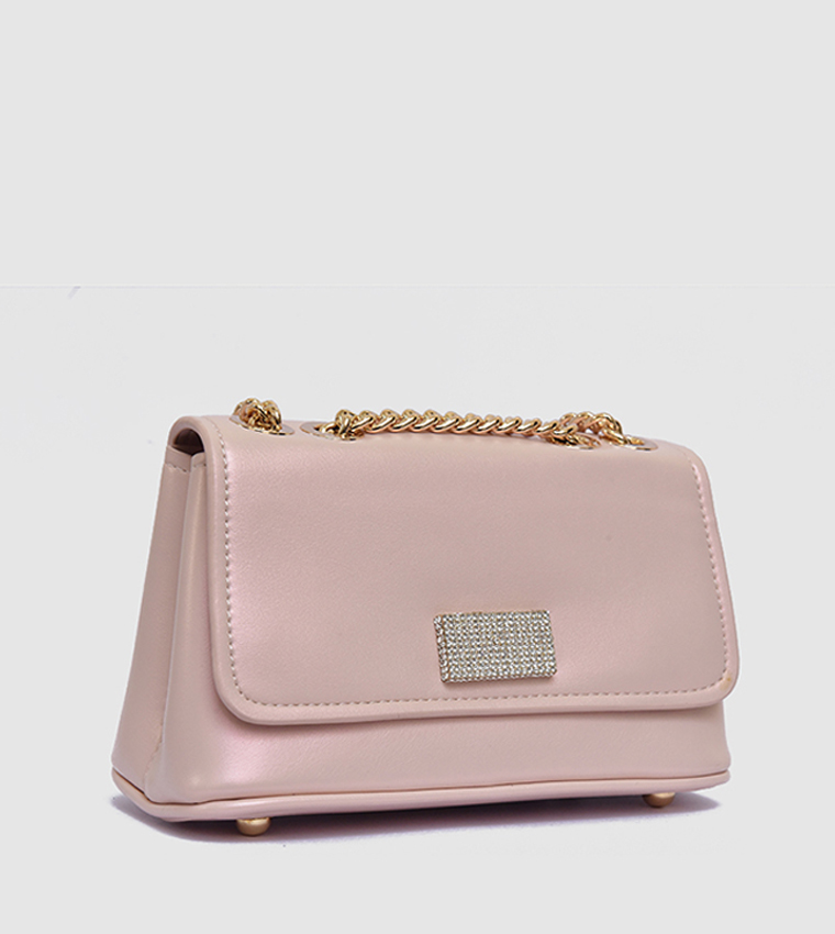 Embellished Accessory Detail Crossbody Bag