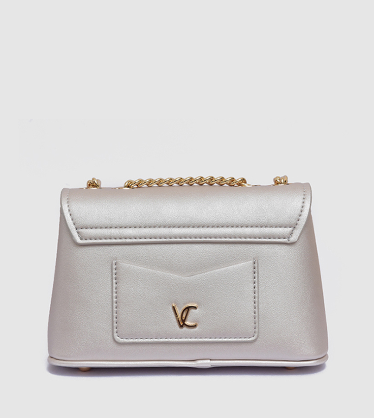 Embellished Accessory Detail Crossbody Bag