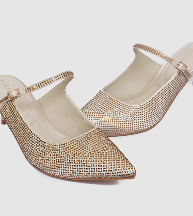 Embellished Pointed Toe Pumps