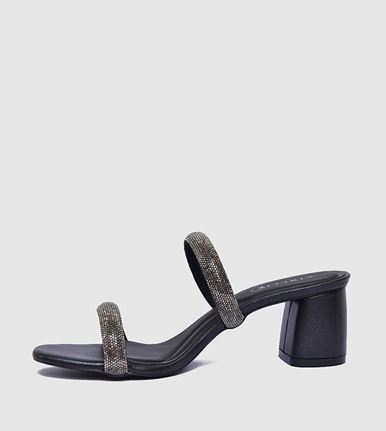 Embellished Block Heel Sandals