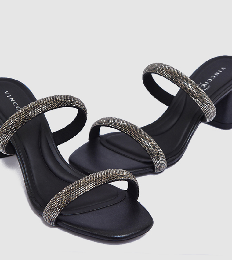 Embellished Block Heel Sandals