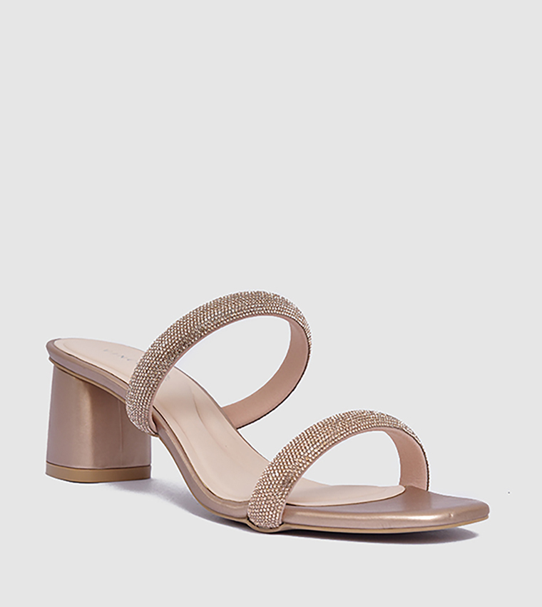 Embellished Block Heel Sandals