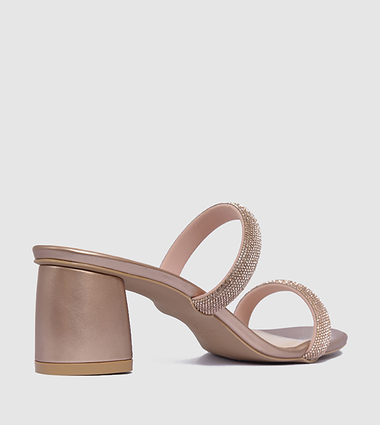 Embellished Block Heel Sandals