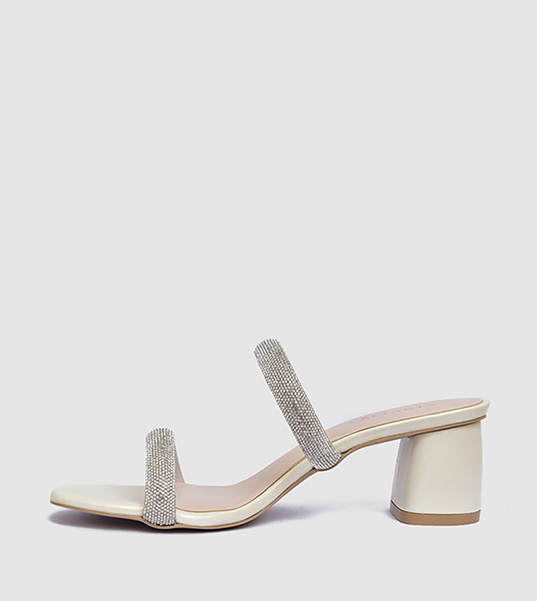 Embellished Block Heel Sandals
