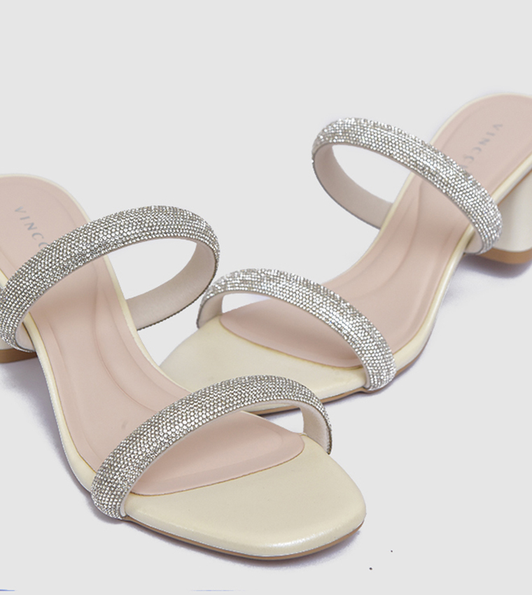 Embellished Block Heel Sandals