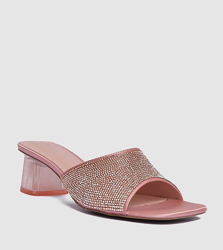 Embellished Block Heel Sandals