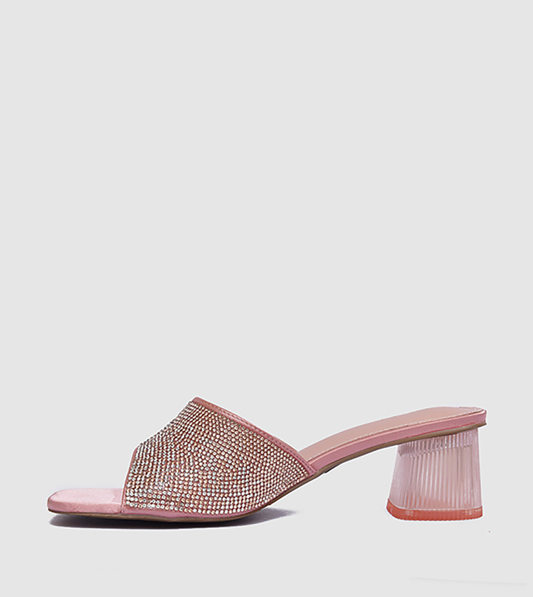 Embellished Block Heel Sandals