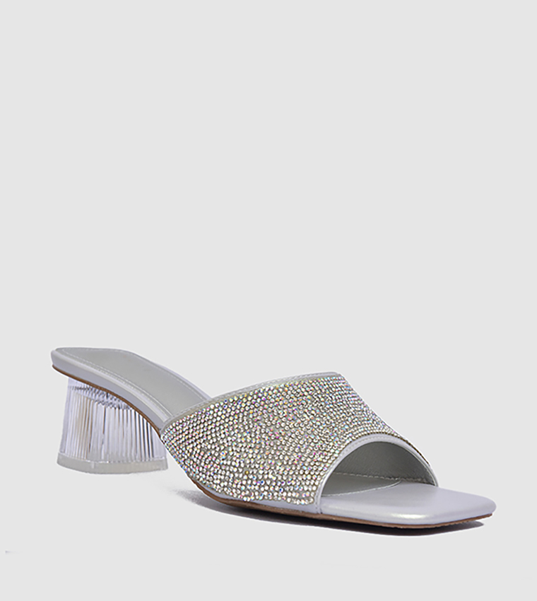 Embellished Block Heel Sandals
