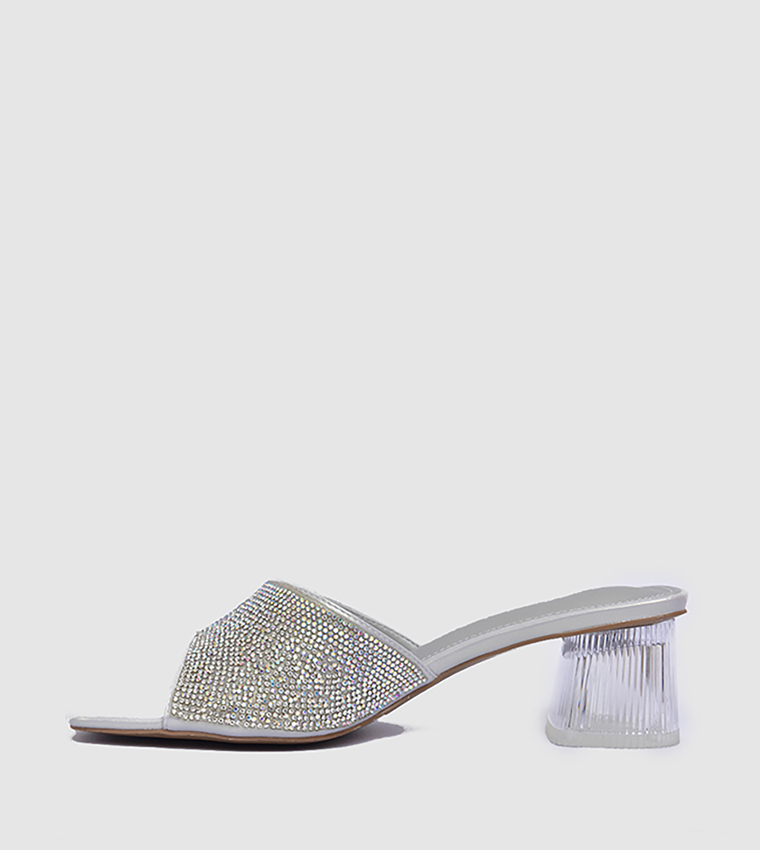 Embellished Block Heel Sandals