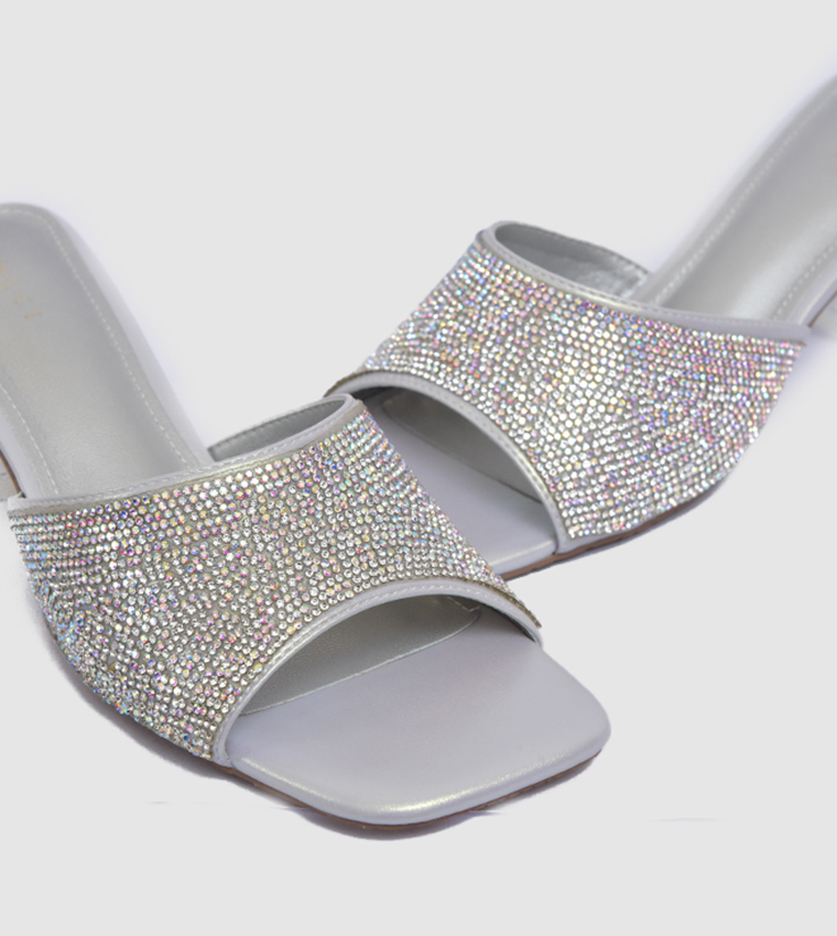 Embellished Block Heel Sandals