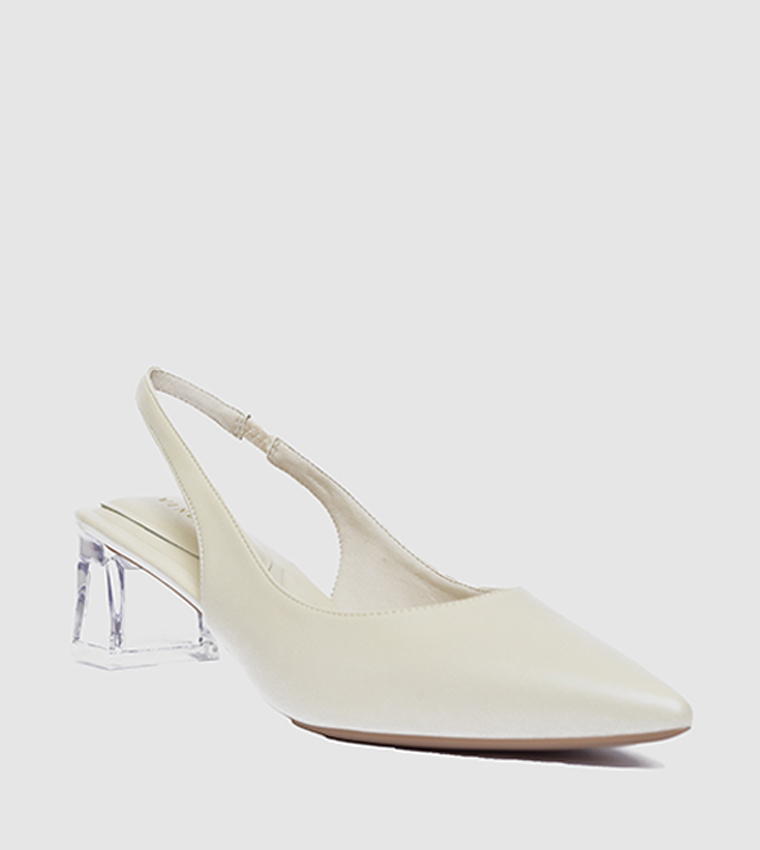 Pointed Toe Slingback Heel Pumps