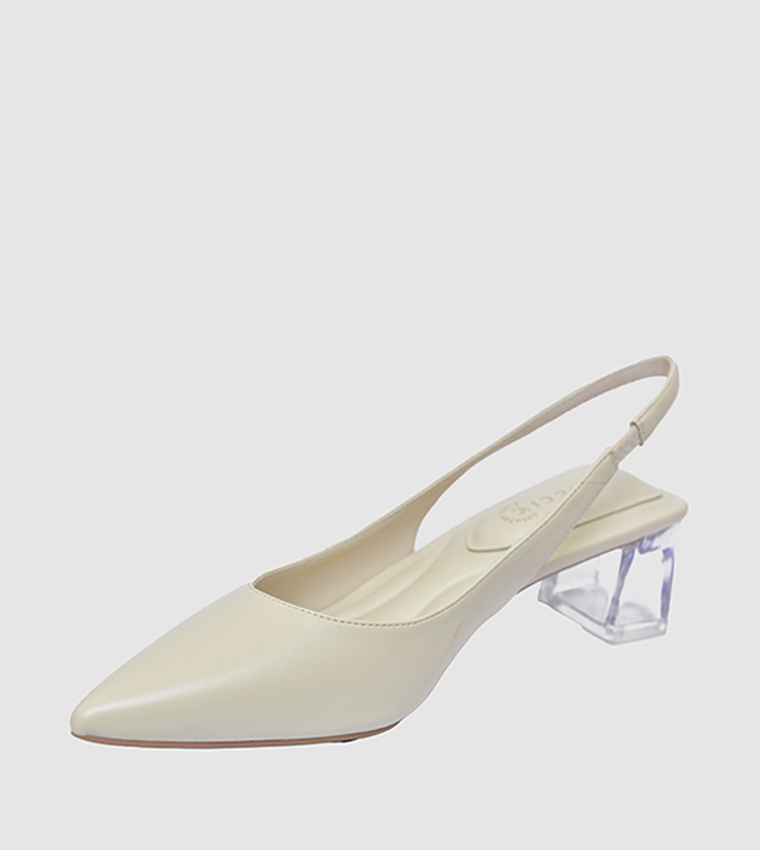 Pointed Toe Slingback Heel Pumps