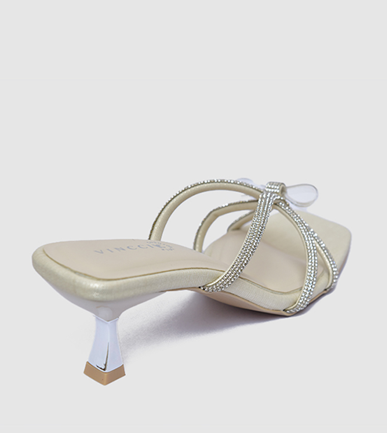 Embellished Open Toe Heel Sandals