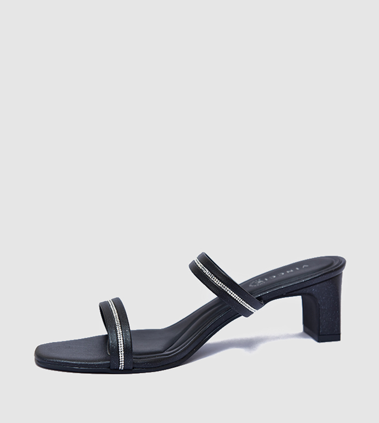 Embellished Block Heel Sandals