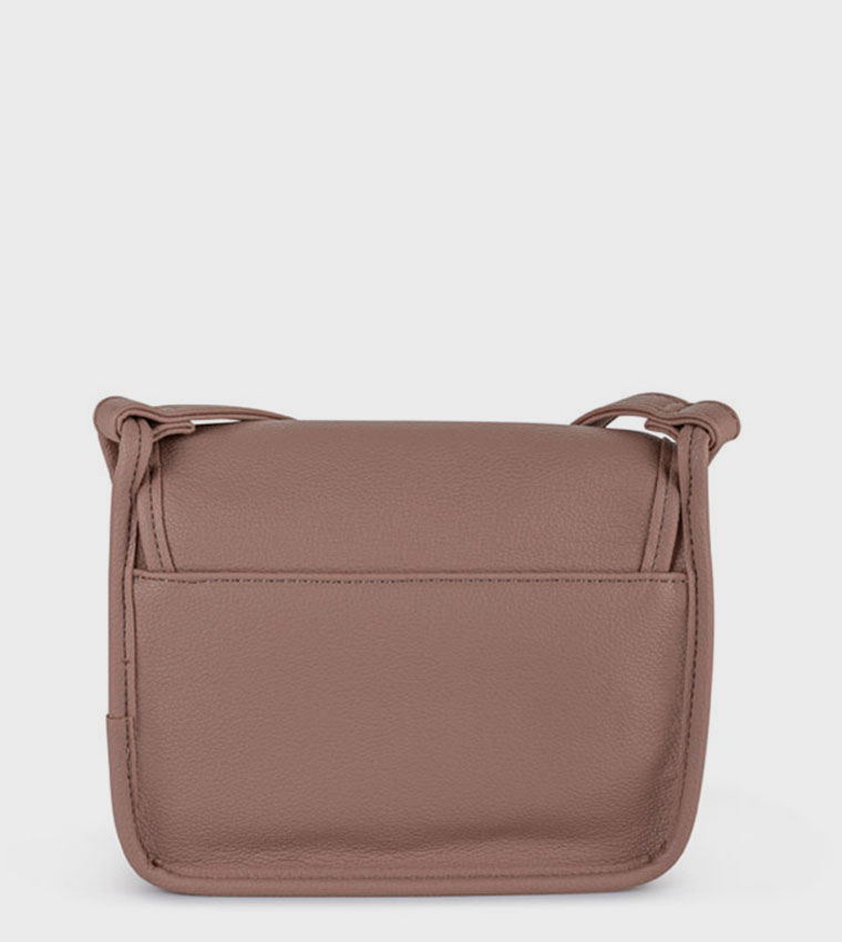 Textured Flap Crossbody Bag