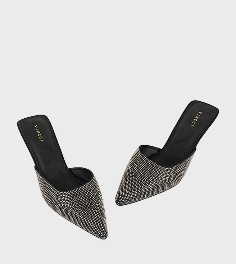 Embellished Mule Pumps
