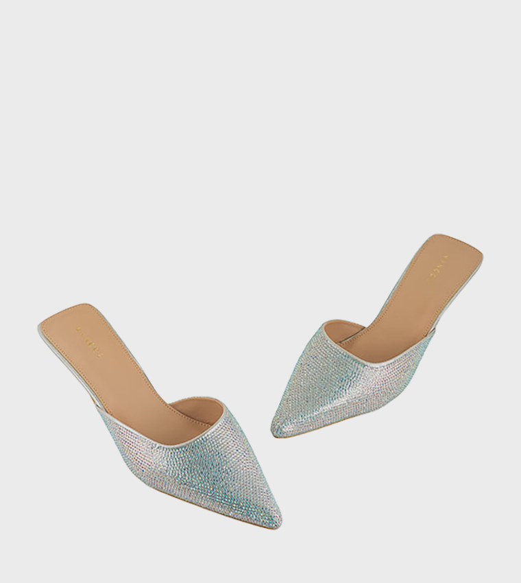 Embellished Mule Pumps