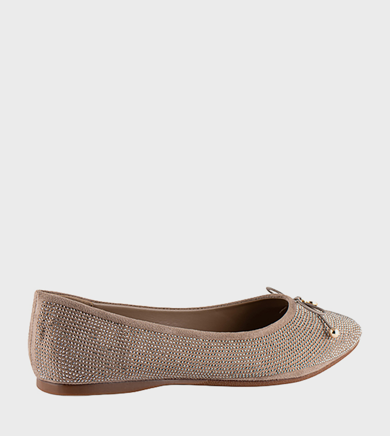Embellished Bow Detail Ballerinas