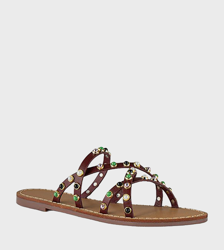Studded Flat Sandals