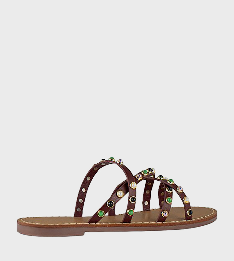 Studded Flat Sandals