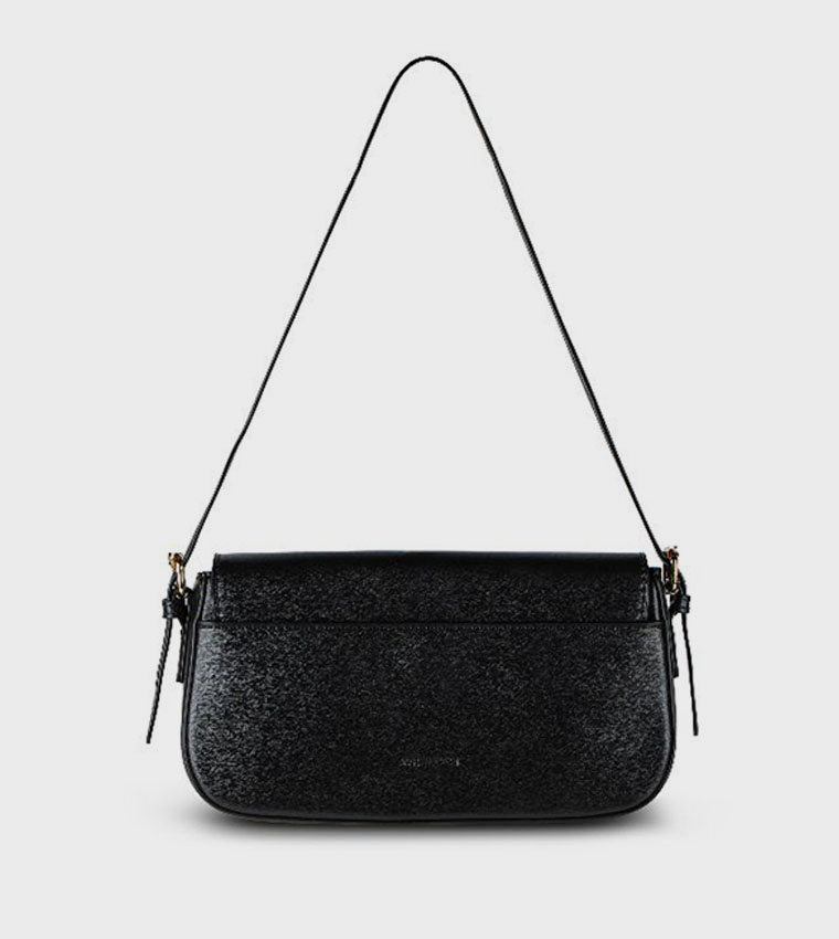 Textured Flap Shoulder Bag