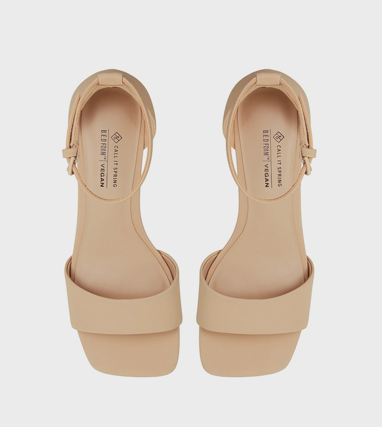 VICKI Ankle Strap Block Heel Sandals